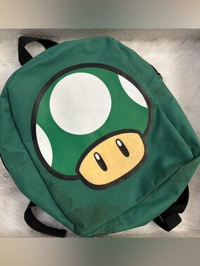 Super Mario Green 1-Up Mushroom Graphic Backpack
